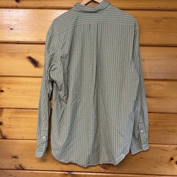 POLO RALPH LAUREN - CLASSIC FIT Green & Pink Plaid Button-Down Shirt - Size: XL - Picture 3 of 4